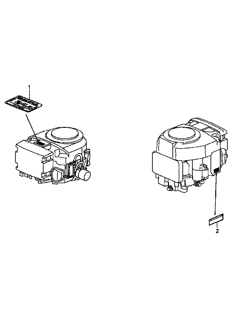 Gxv670 Label Diagram and Parts List for M54-HN 53BB5ETW750-24-HP Cub Cadet Lawn Tractor